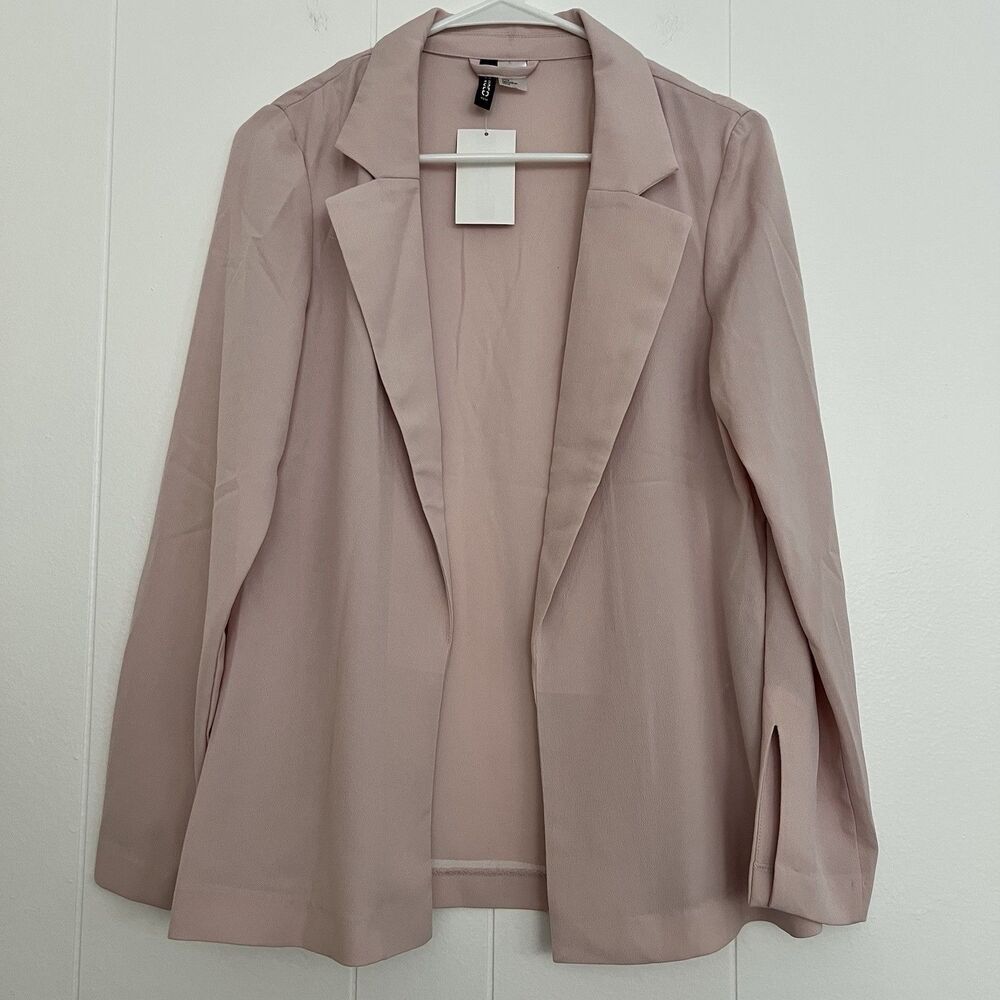 H&M Divided Open-Front Light Pink Office Career Business Women’s Blazer XS NWT
